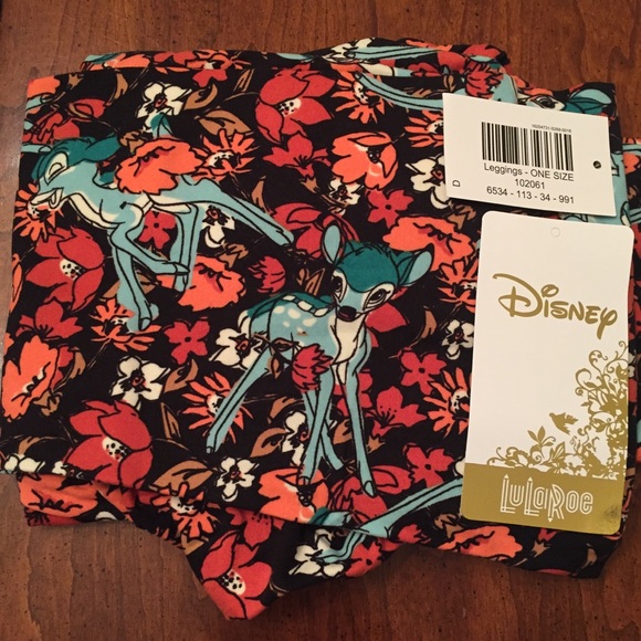 LuLaRoe Pants - LuLaRoe OS Disney Bambi Leggings BNWT